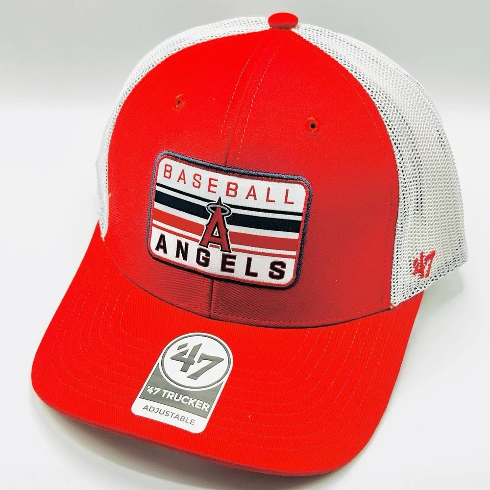 Los Angeles Angels '47 Brand Drifter Trucker Hat Cap Snapback Adjustable MLB